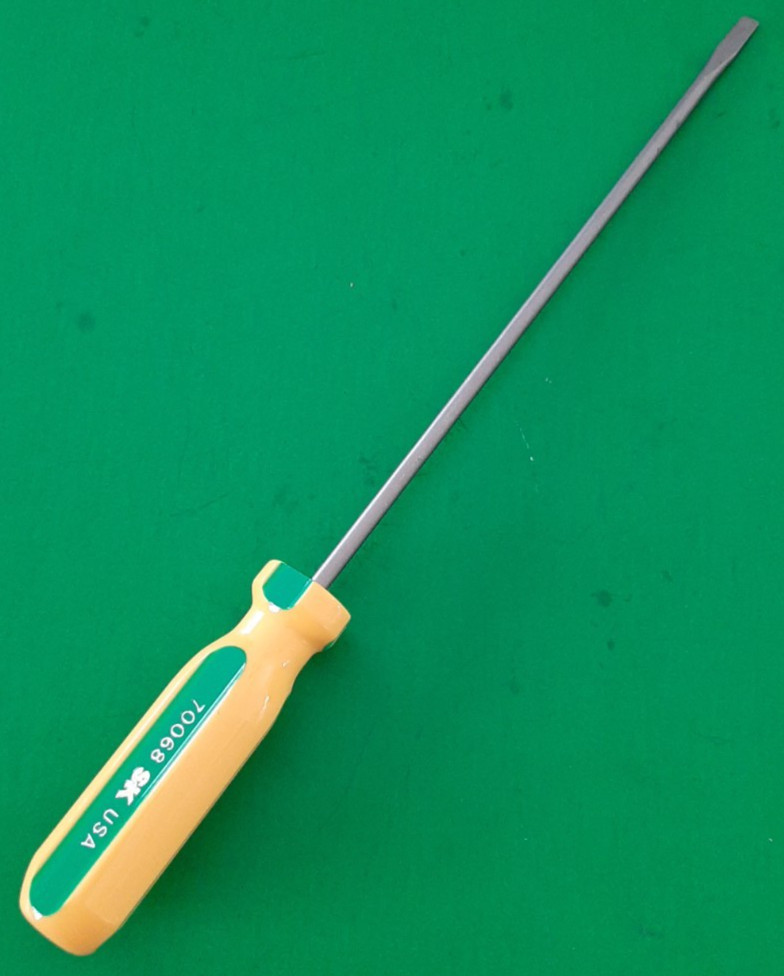 NOS NEW S-K SK TOOLS USA 70068 Falt Tip Slotted Cabinet Screwdriver 3/16″ Blade