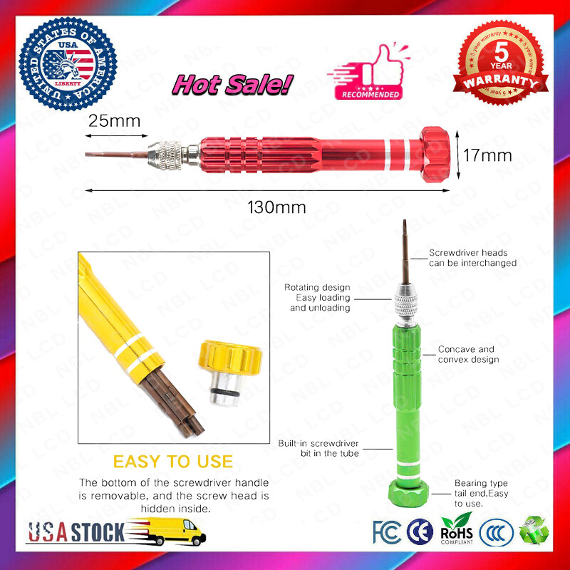 6 In 1 Screwdriver Repair Tool Kit For iPhone 11 12 13 Pro Max X 8 Plus 7 Phone
