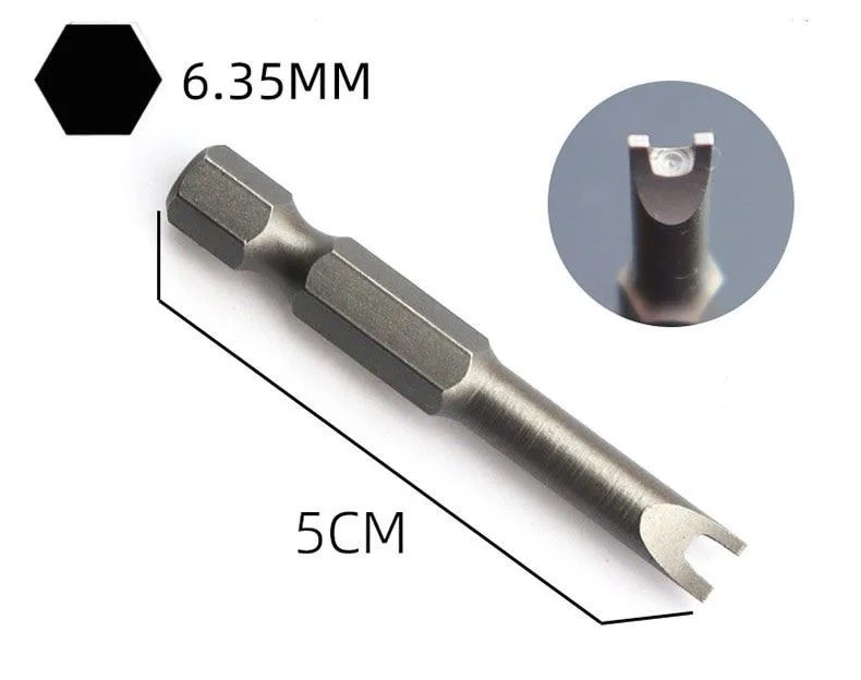 5PCS Special Screwdriver Bits Set 50mm U Y Triangle Inner Cross Tool