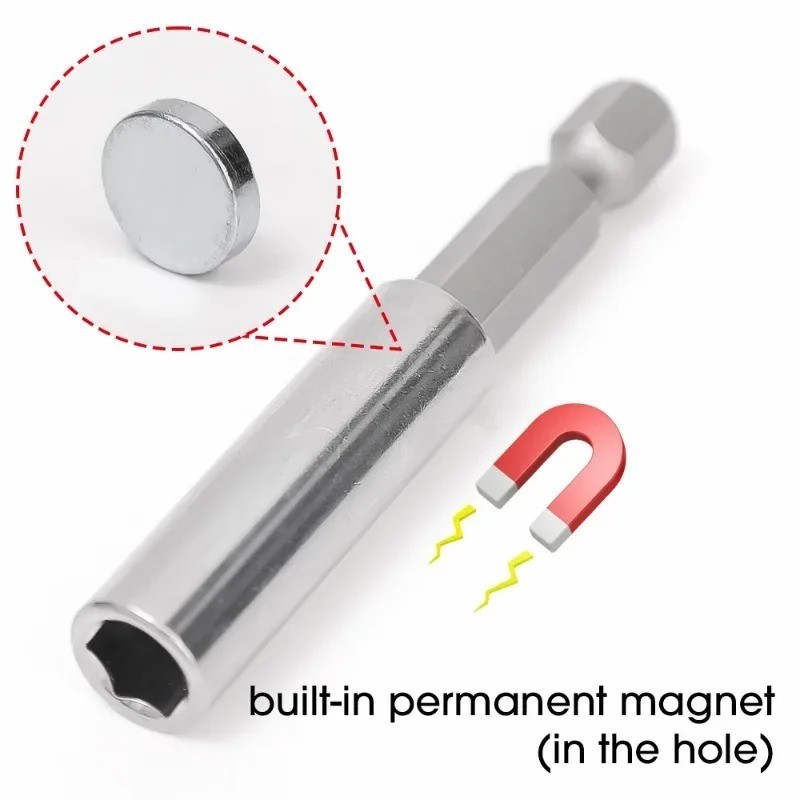 Magnetic Screwdriver Bit Holder Extension Rod Hex Shank Tool 1/10PCS