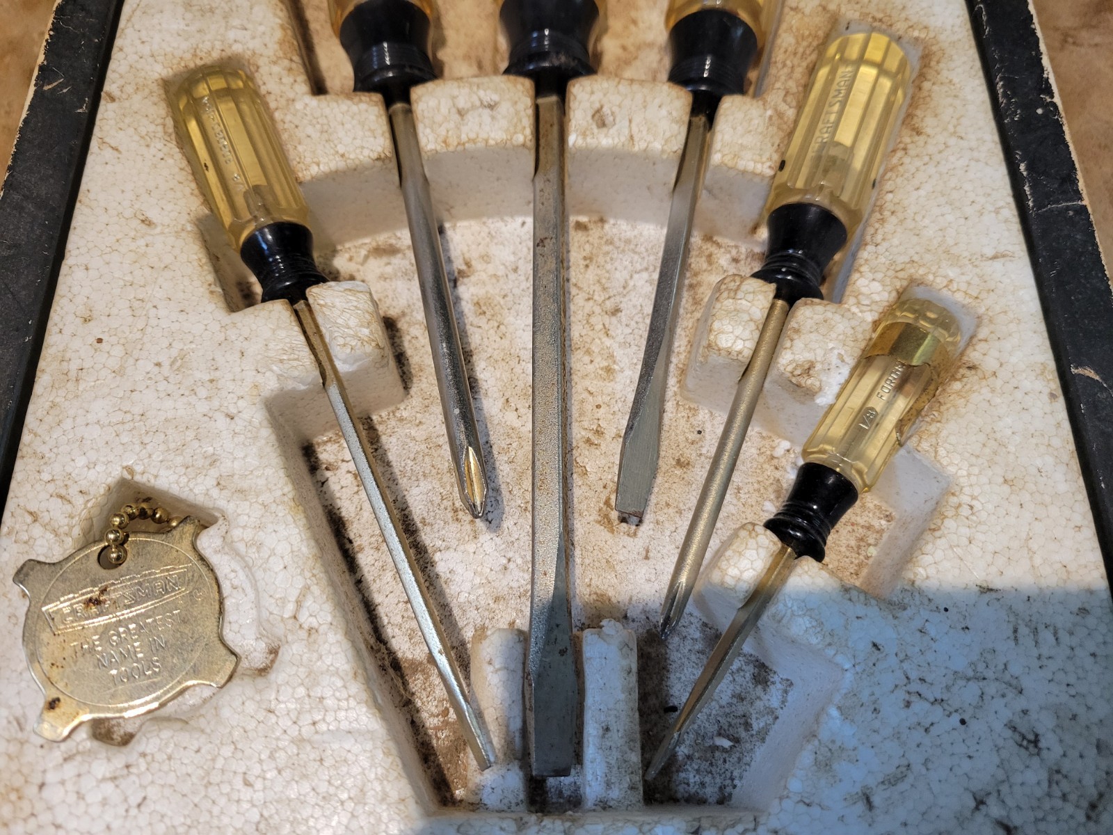Craftsman 7 Piece Screwdriver Set Gold-Plated 41087 Hard To Find