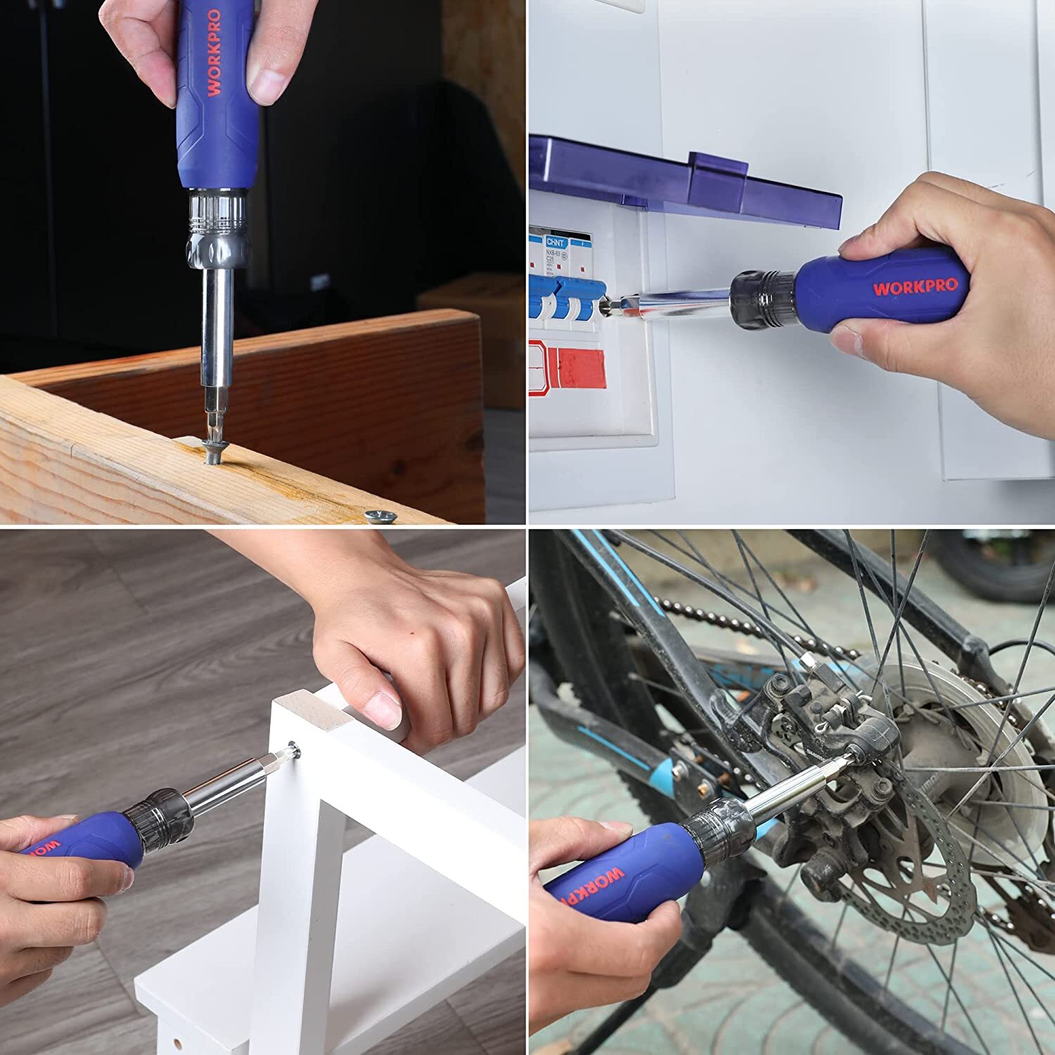 WORKPRO 11-in-1 Screwdriver/Nut Driver Set Tool Philips/Slotted/Torx/Square 3Nut