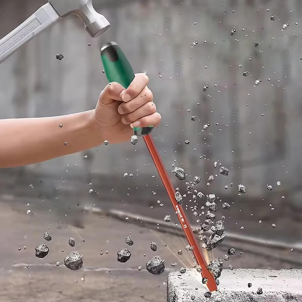 Demolition Screwdriver,2 Pieces 6 * 150mm S2 Steel Go Through Slotted and PH2…