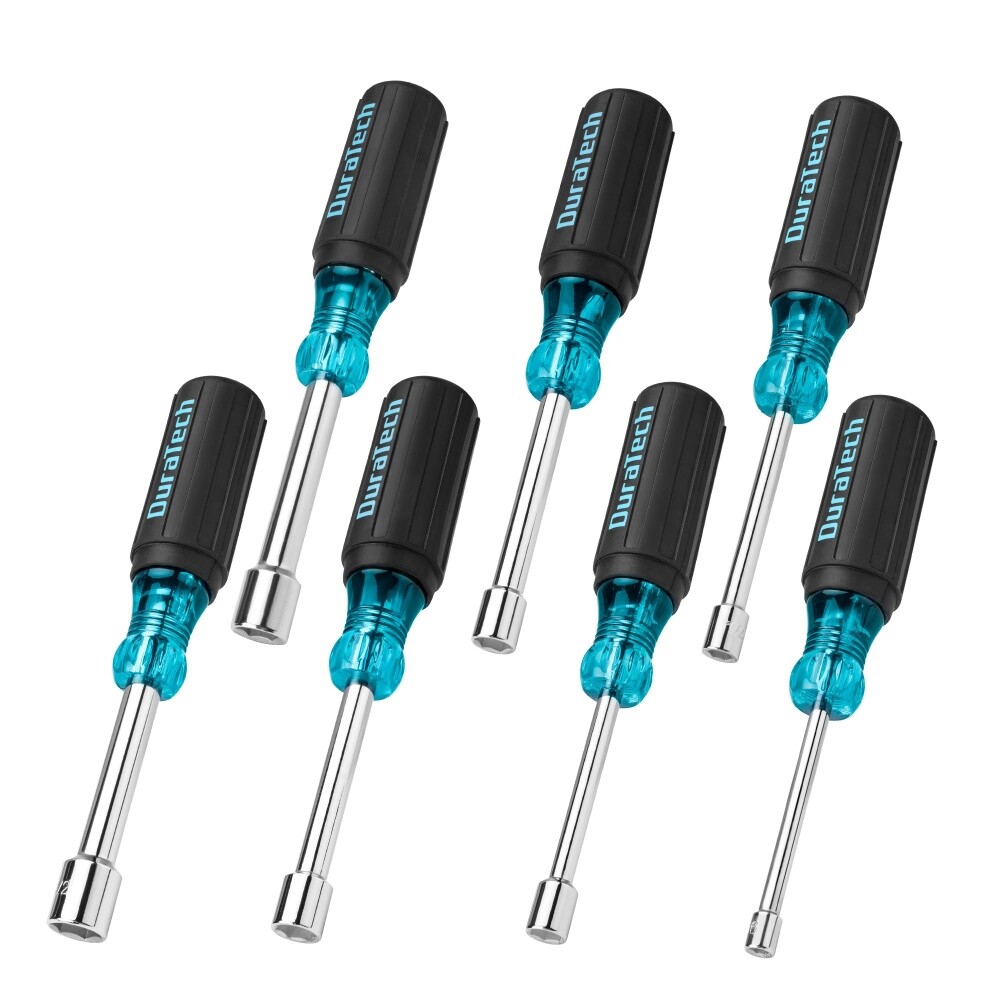 DURATECH 7PC SAE Nut Driver Set 11/32,3/8,3/16,1/4,5/16,7/16,1/2″ 1″ HollowShaft