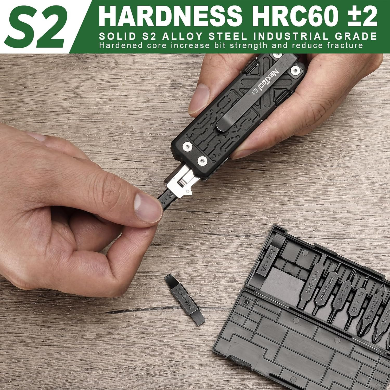 , Bit Kit, 10 Double-Ended Screwdriver Bit Set for Multi-Tools, Pocket Tool E1