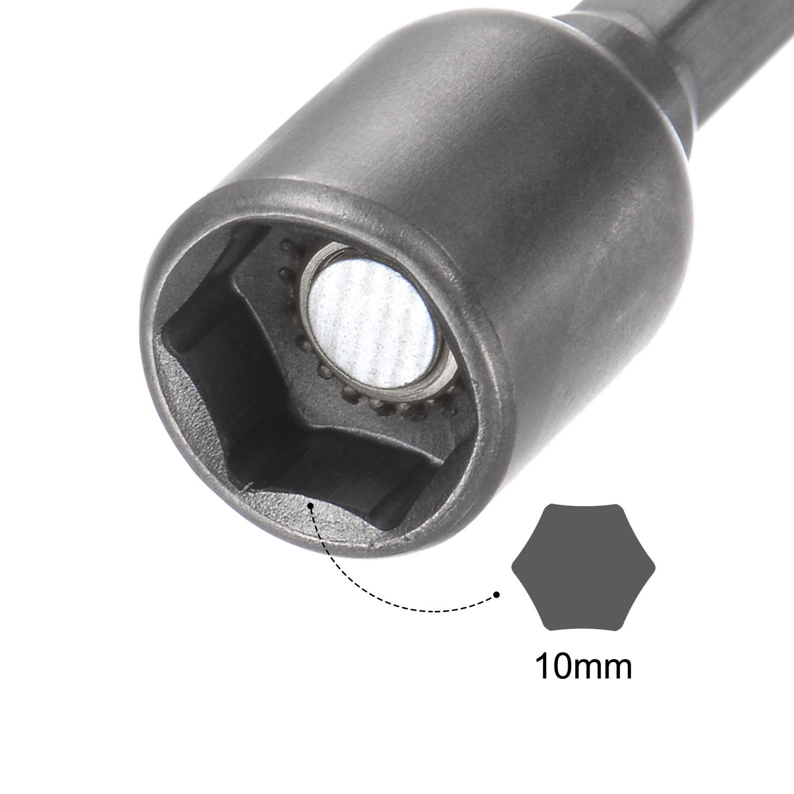 1.89″ Length 10mm Nut Driver 1/4″ Quick-Change Hex Shank Metric 5Pcs