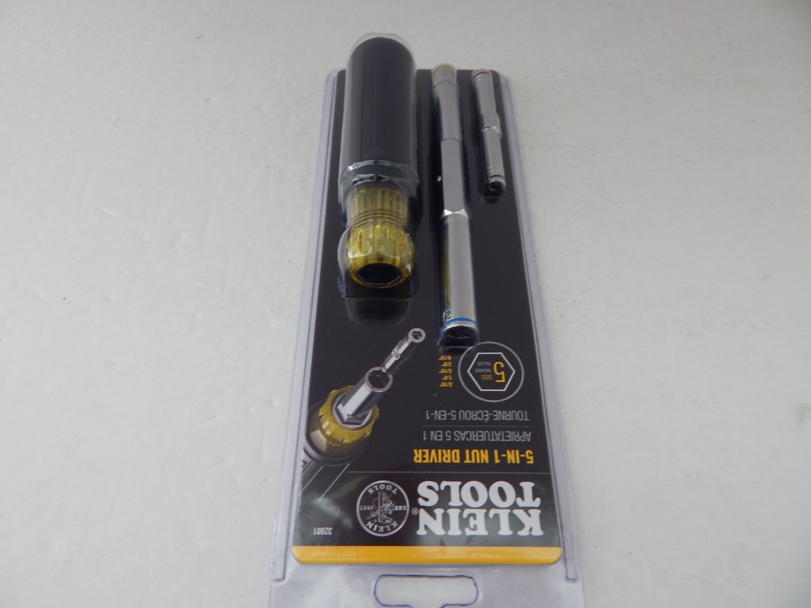 Klein Tools 32801 5-In-1 Heavy Duty Multi-Bit Nut Driver New