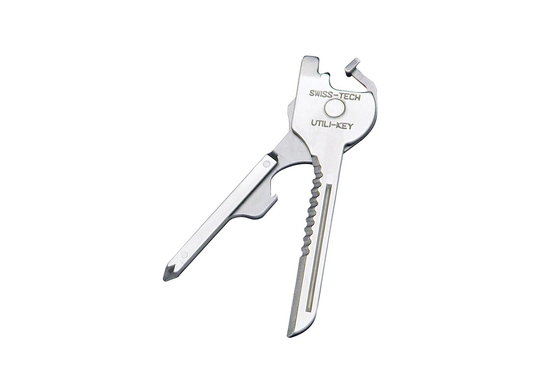 FHC Polished Stainless Steel 6-in-1 Key Ring Multitool with Screwdrivers