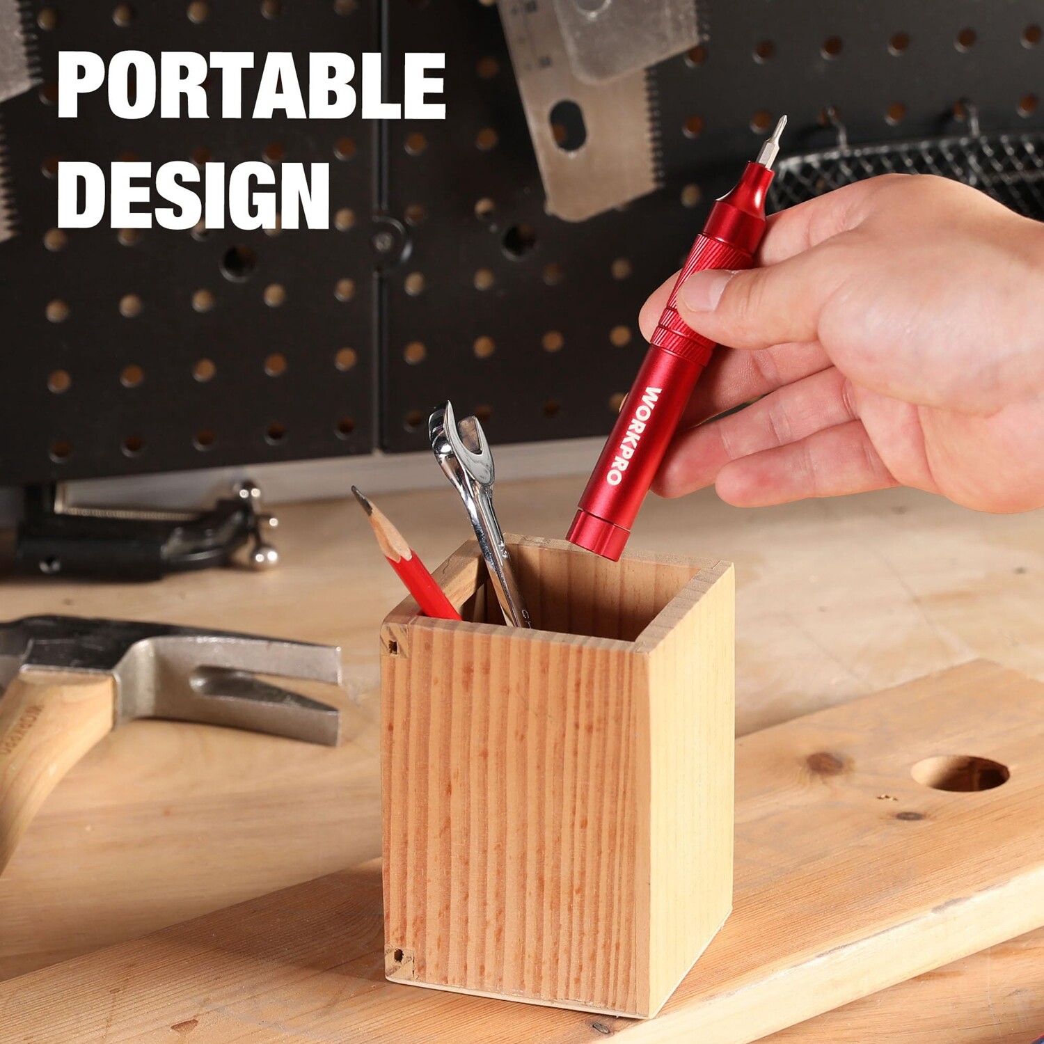 WORKPRO 24-in-1 Precision Screwdriver Multi-Bit Screwdrivers w/S2 Steel Bits Red