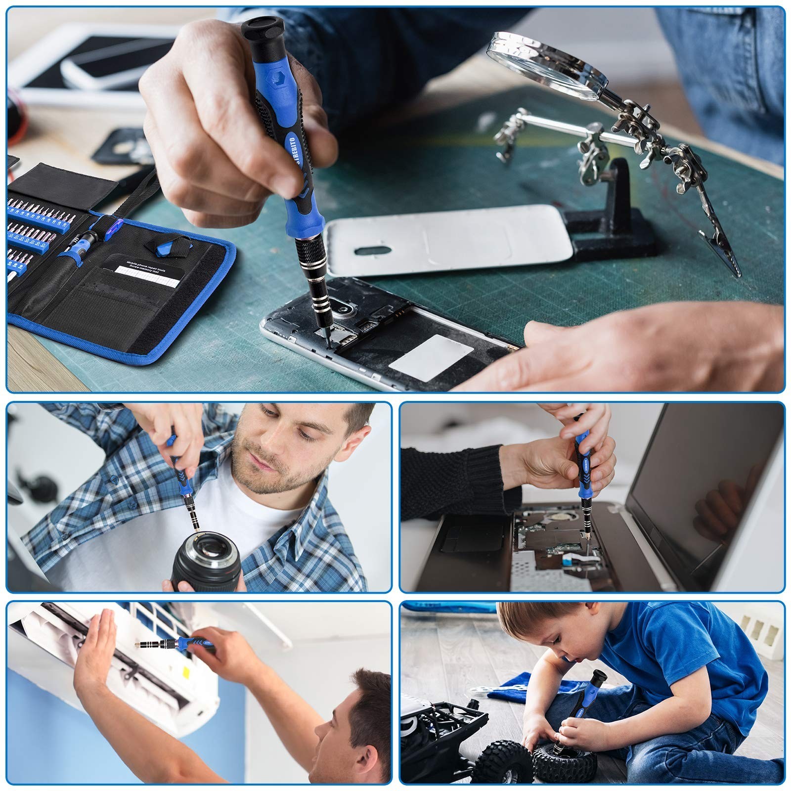 STREBITO Electronics Precision Screwdriver Sets 142-Piece with 120 Bits Magne…