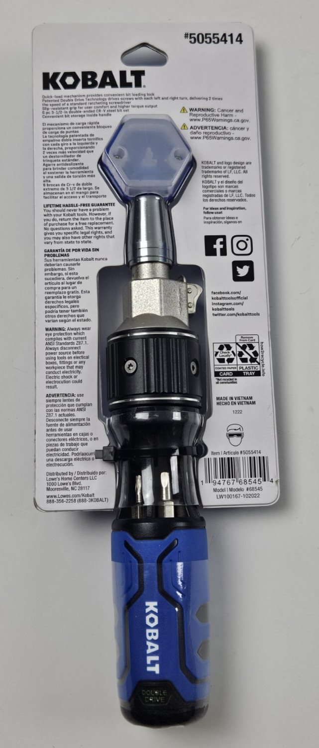 Kobalt 12-in-1 Quick Load Double Drive Screwdriver #68545