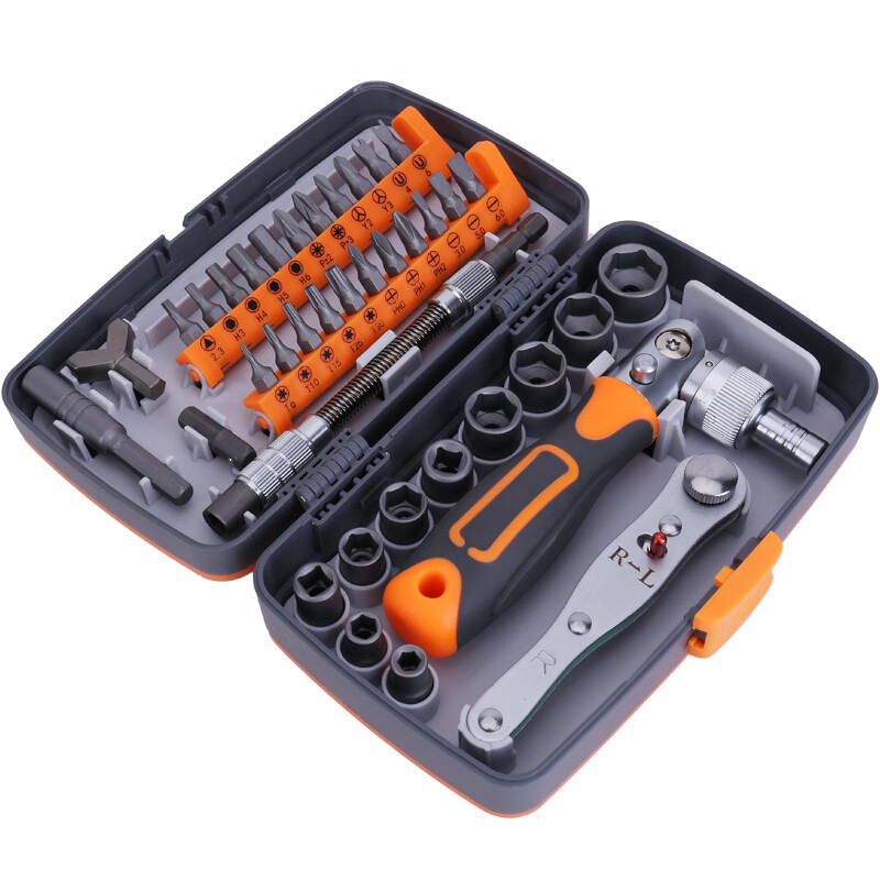 38Pcs Mini Ratchet Screwdriver Multi Tool Bits Set 1/4″ Drive Socket Wrench Kit