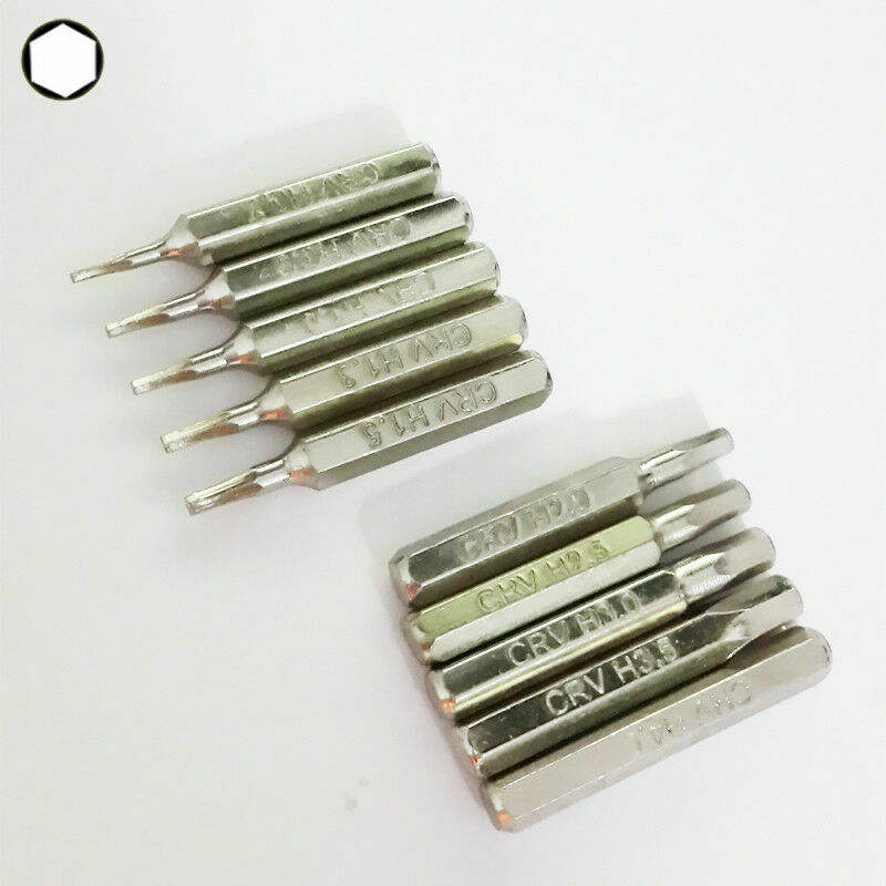 Hex Bit Set H0.7,H0.9,H1.0 H1.3,H1.5,H2.0,H2.5,H3.0,H3.5,H4.0 4mm bits torx 10PC