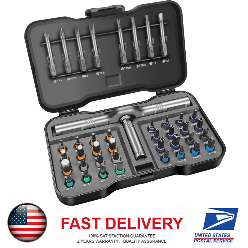 42 in 1 Multi Bit Magnetic Alloy Steel Magnetic DIY Ratchet Screwdriver Kit