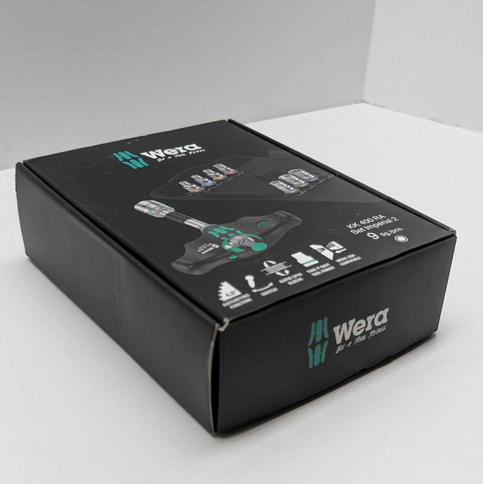 Wera Kraftform Kompakt 400 RA Set Imperial 2 Ratcheting T-Handle 05057474001