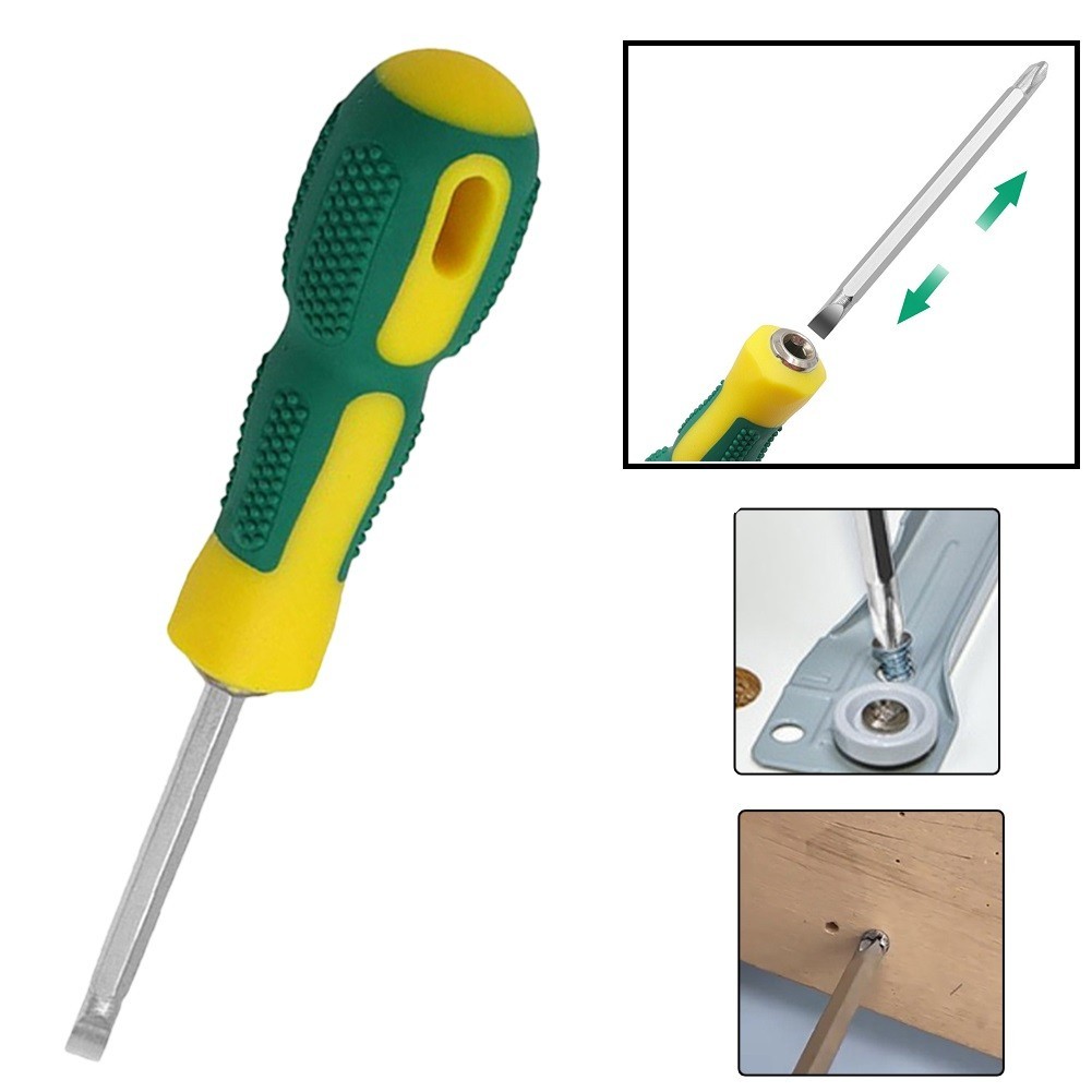 Screwdriver Hand Tool Accessories Dual 170mm Interchangeable Long Slotted
