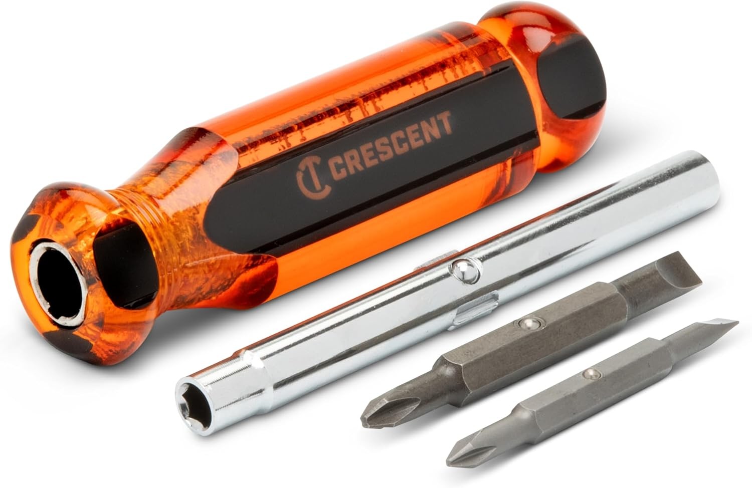 Crescent 6-in-1 Interchangeable Bit Screwdriver, Red Handle – CS61N