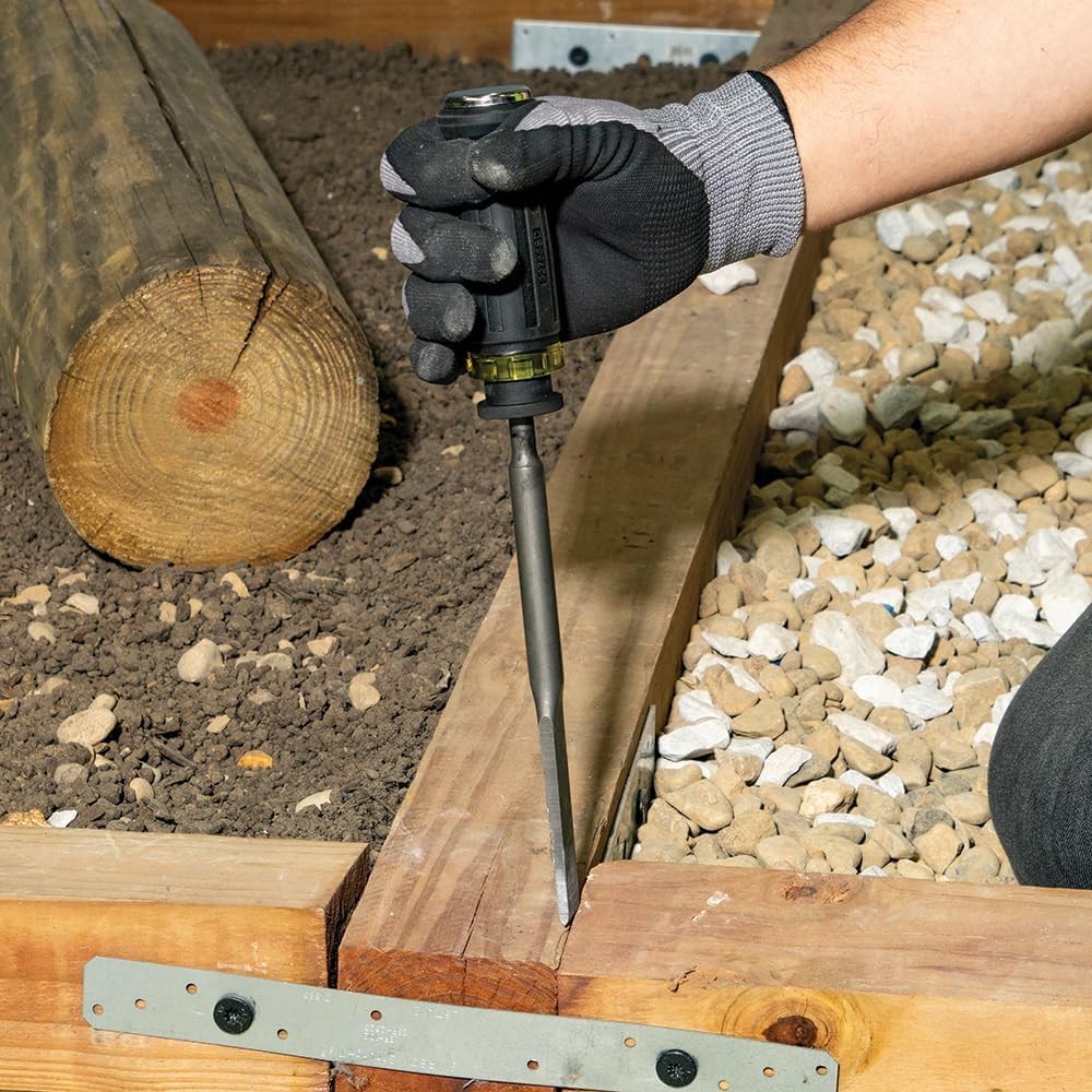 Klein Tools 32753SD SDS Demolition Screwdriver, Flat Chisel and Bull Black