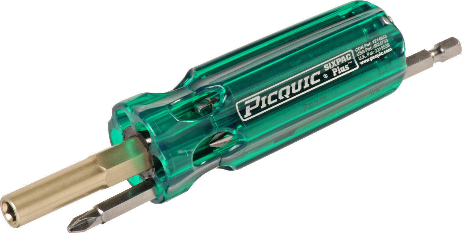 PICQUIC SIXPAC Plus Screwdriver Multi Bit with 7 Hex Powerbits – “Emerald Green”