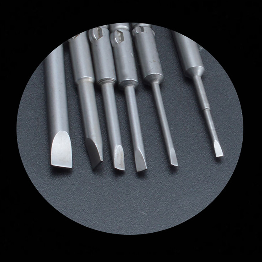 Ø 5mm Round Shank Magnetic Flat Head Slotted Screwdriver Bits Drill Driver Tools