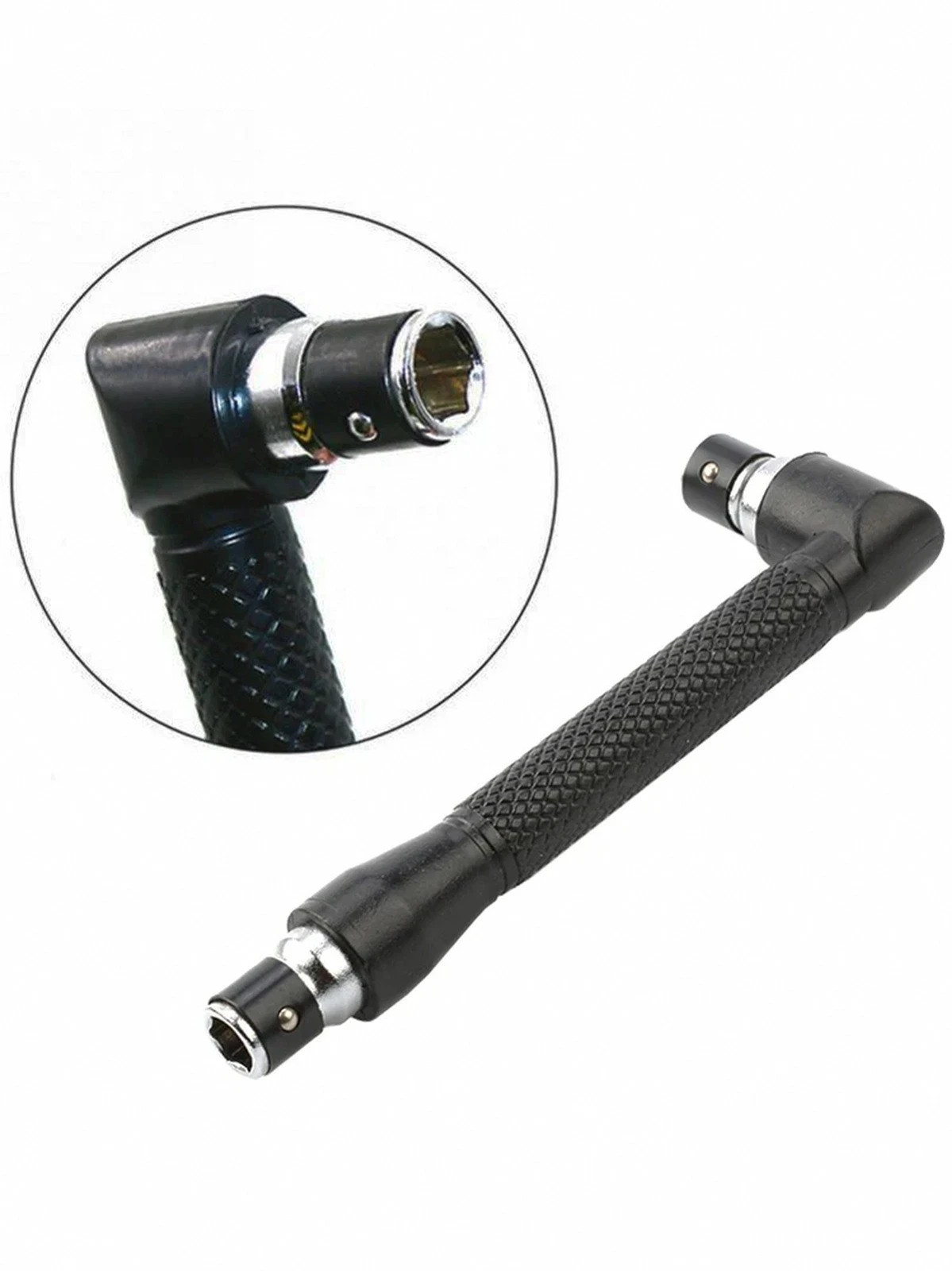 Black L Type 1 4 Hexagon Screwdriver Bit 90° Double-End Handle 0.25 In Tool