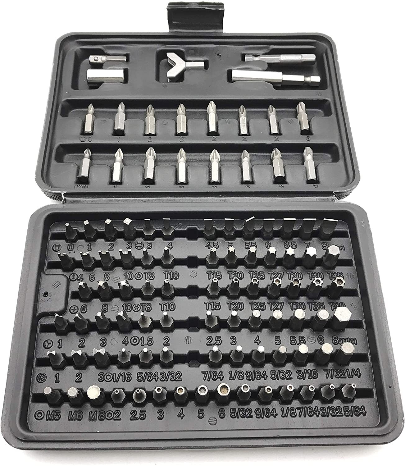 100pc Security Bit Set Torx Star Tamper Screws Hex Key Tri Wing Phillips Slotted