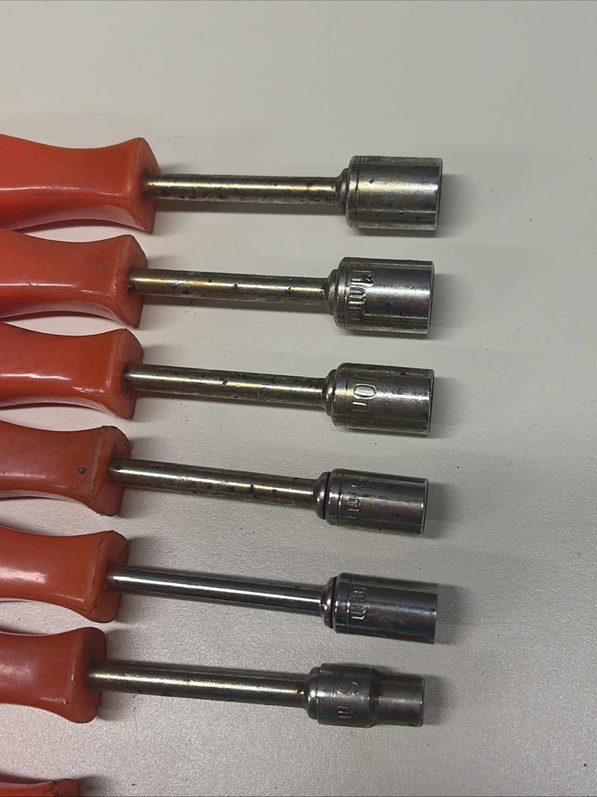 Lot Of 13 Cummins Pro Industrial Nut Drivers Tools SAE Metric Orange #9C