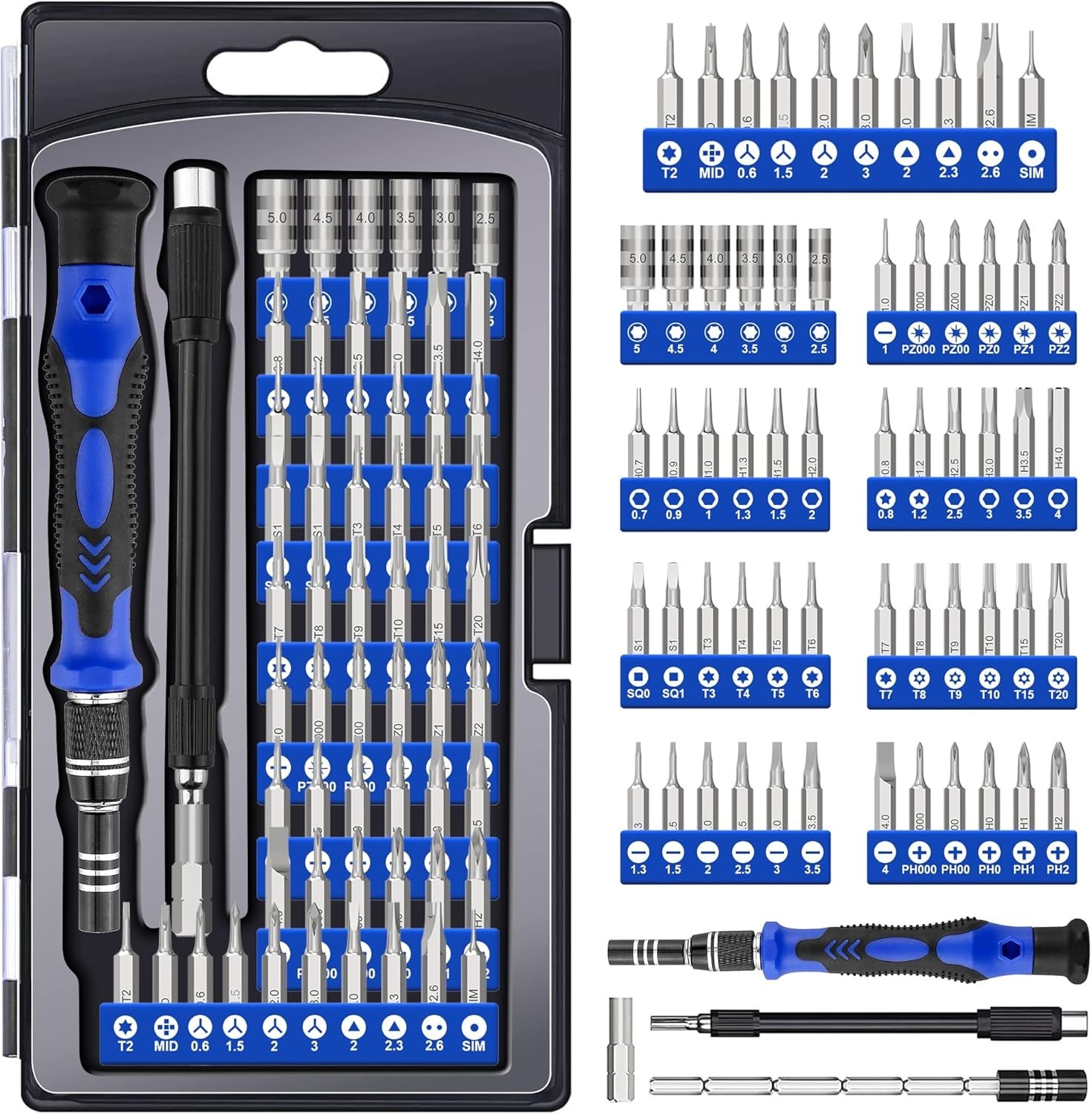 Durable 62-in-1 Magnetic Screwdriver Kit – Perfect for Home & Office Repairs
