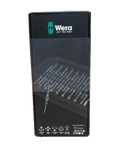 Wera Precision Screwdriver Set Micro Big Pack, with Case, 25 Piece Set