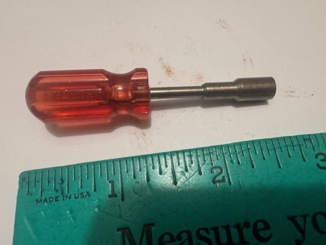 NOS- USA – VINTAGE NEW HUNTER 24G Mini Hex Nut Driver 5/32″ SAE