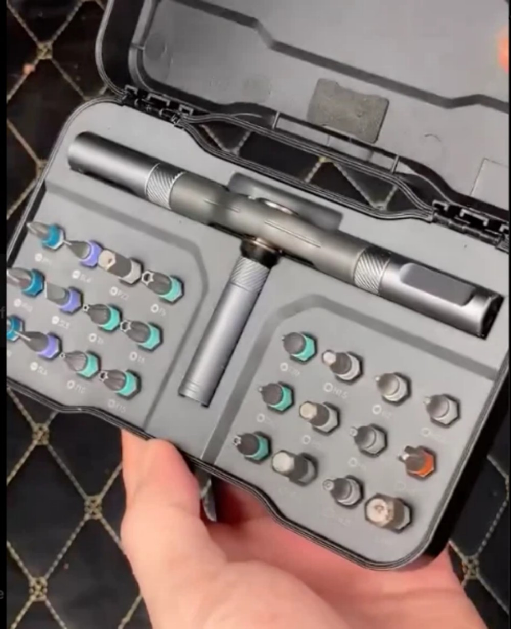 25Pcs 24 in 1 Multifunction Screwdriver Head Set Household Repair Ratchet Wrench