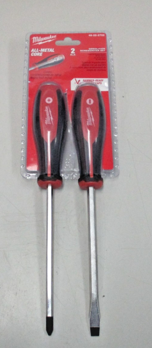 Milwaukee 2pc All Core Metal Demolition Screwdriver Set 48-22-2702
