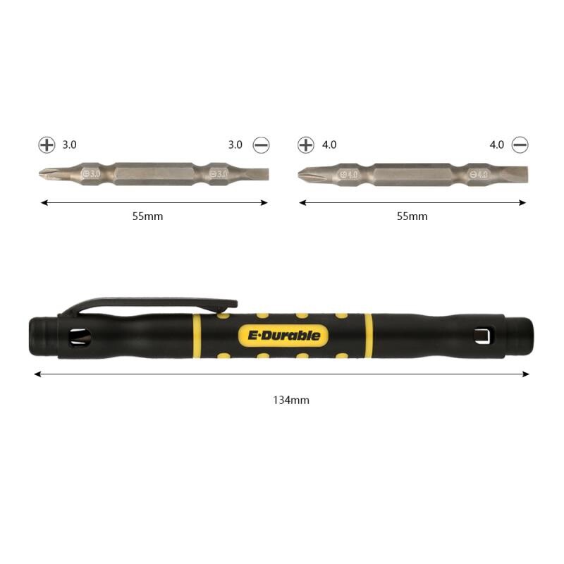 MINI FLAT PHILLIPS SCREWDRIVER POCKET PEN CLIP SMALL FOR PROFESSIONAL TECHS