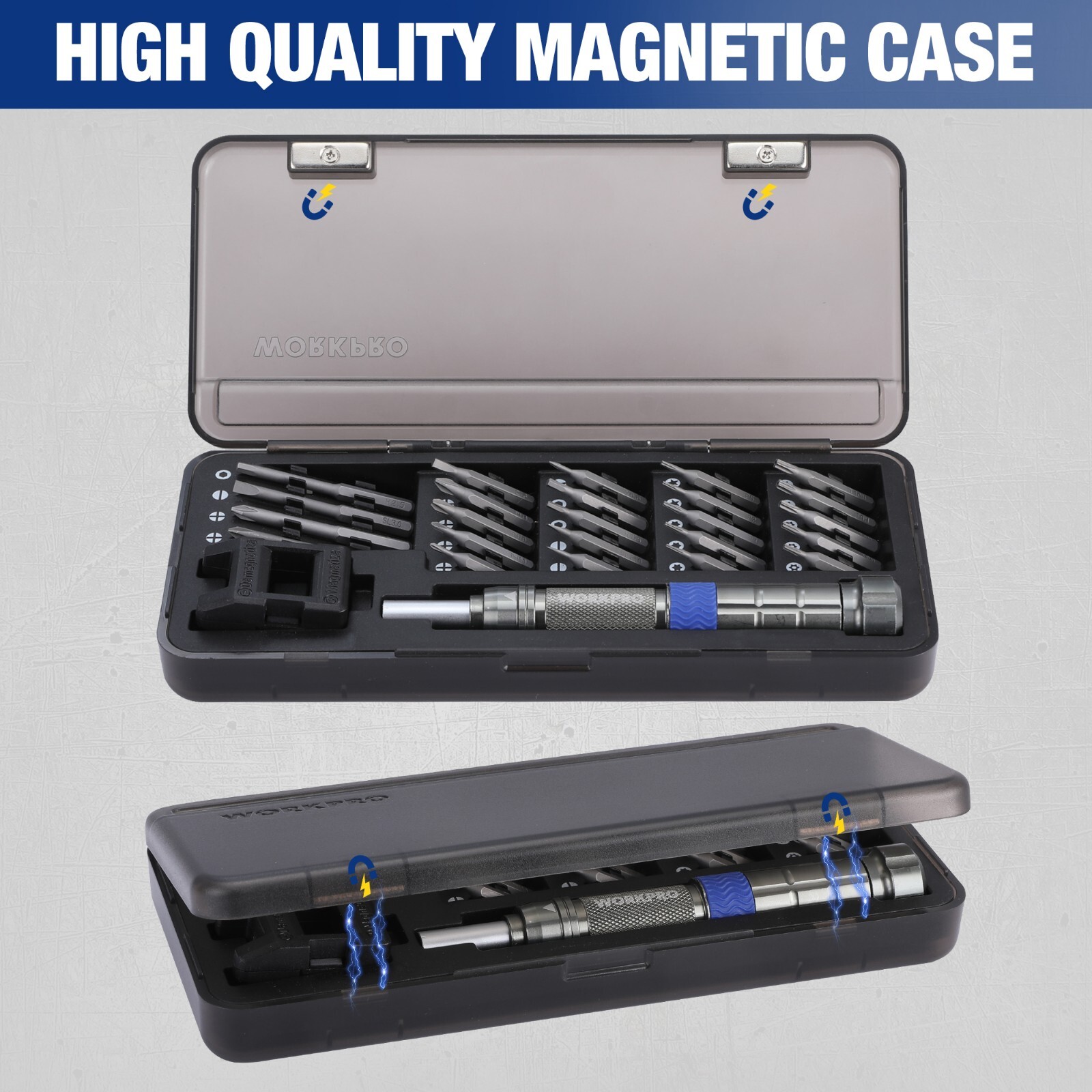 24 in 1 Small Screwdriver Set w/Extendable Pole, Magnetic Mini Repair Tool Kit