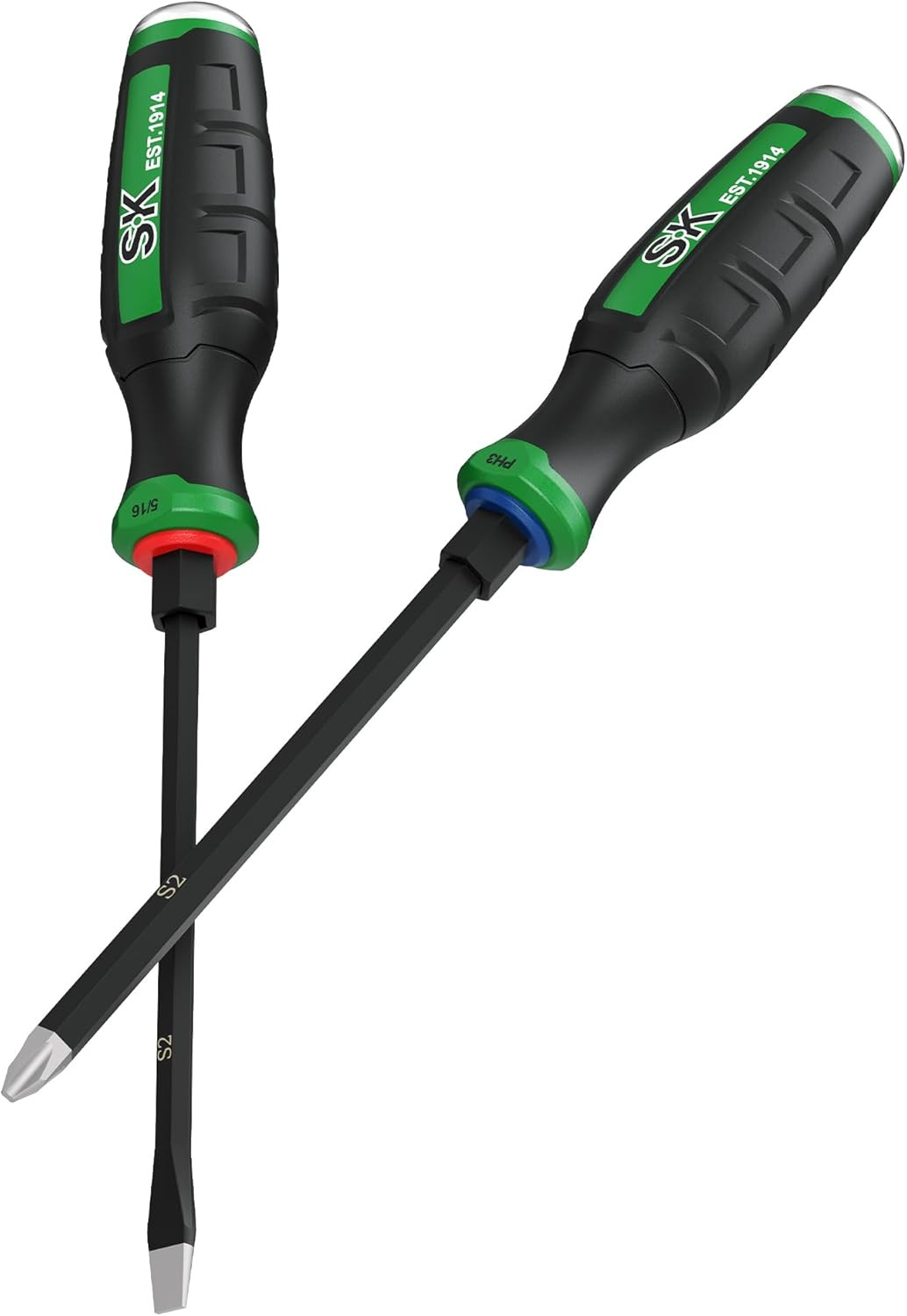 6-Piece Heavy Duty Screwdriver Set, Demolition Driver, Slotted and Phillips, S2
