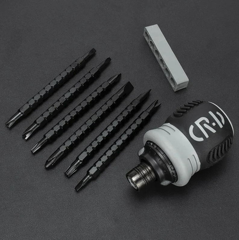 1pc Mini Ratchet Precision Screwdriver 13-in-1 Magnetic Telescopic Tool – NEW