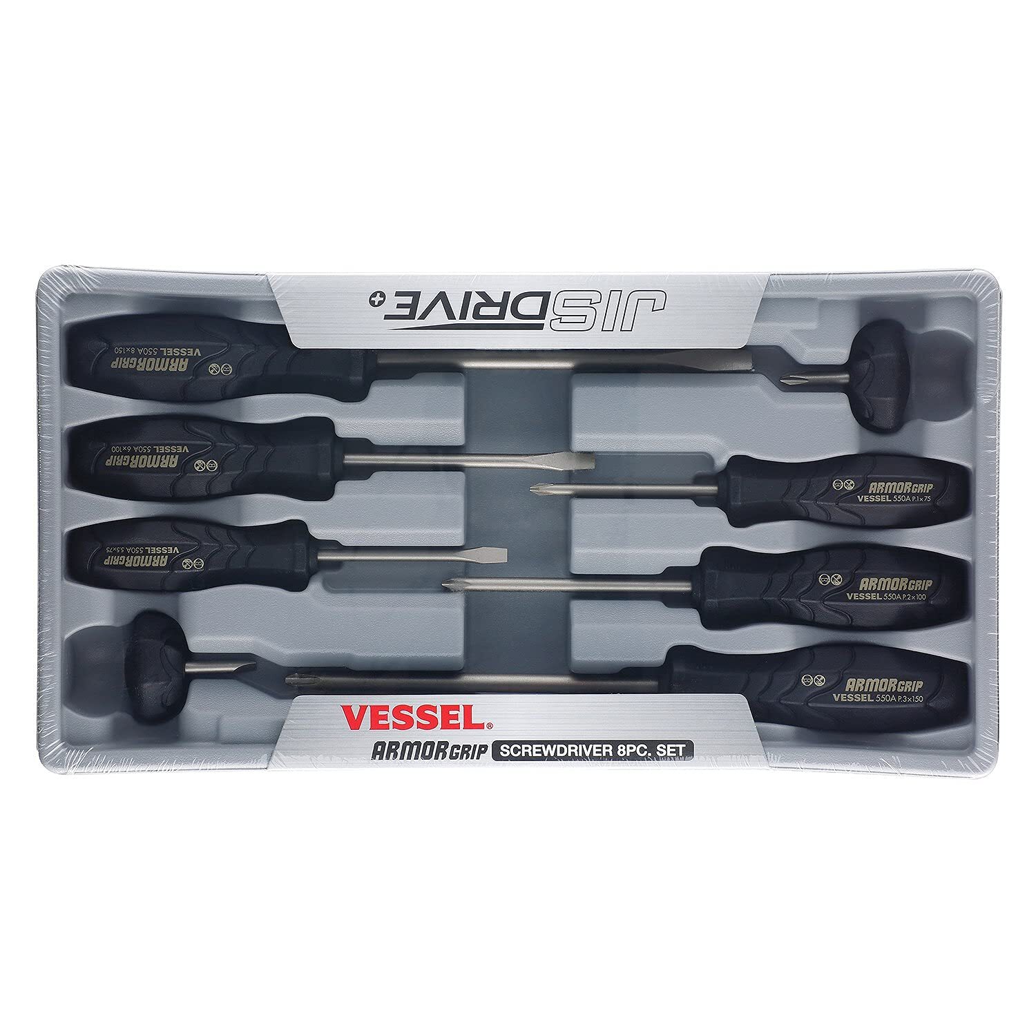 Vessel 550A8PTU ARMOR Screwdriver 8PC. Set