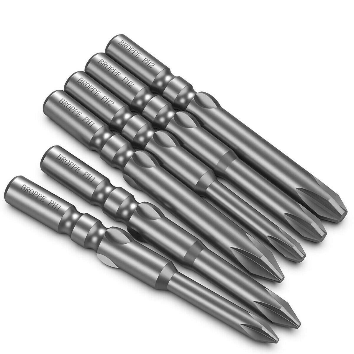Round Shank Screwdriver Magnetic Bits Phillips / Slot / Hex / Torx Power Bits