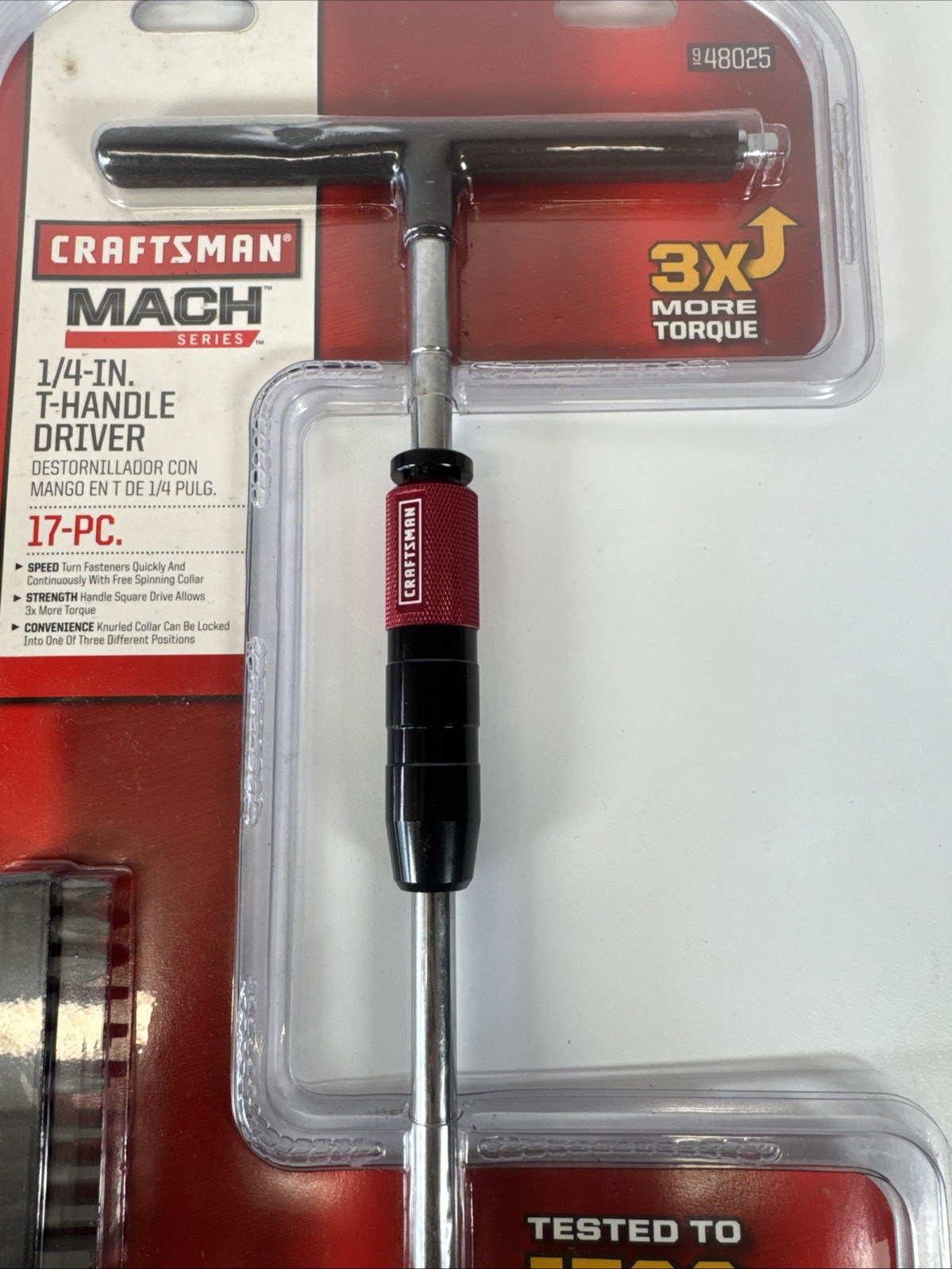 CRAFTSMAN 17 PC. T-HANDLE DRIVER + BITS SET 1/4″ DRIVE MACH SERIES 948025
