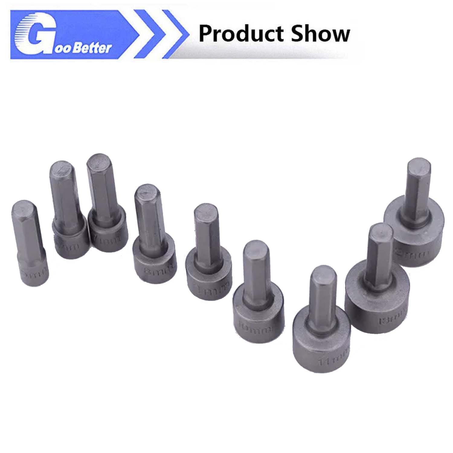10pcs Inch Hex Allen Bit Key Sockets Sleeve Nut Driver Screwdriver Nonmagnetic