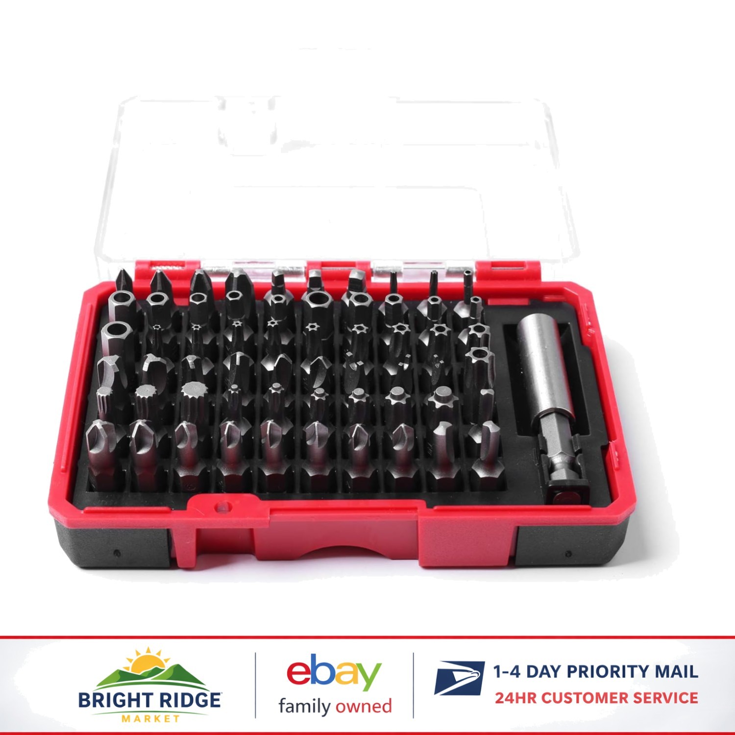 Versatile 61-Piece Bit Set with Phillips, Torx and Spline for All Applications