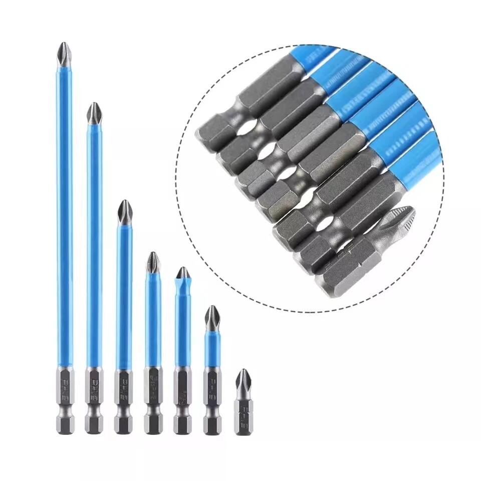 7Pcs PH2 Screwdriver Head Drill Bit Hex Shank Magnetic Non-Slip Electric Tools