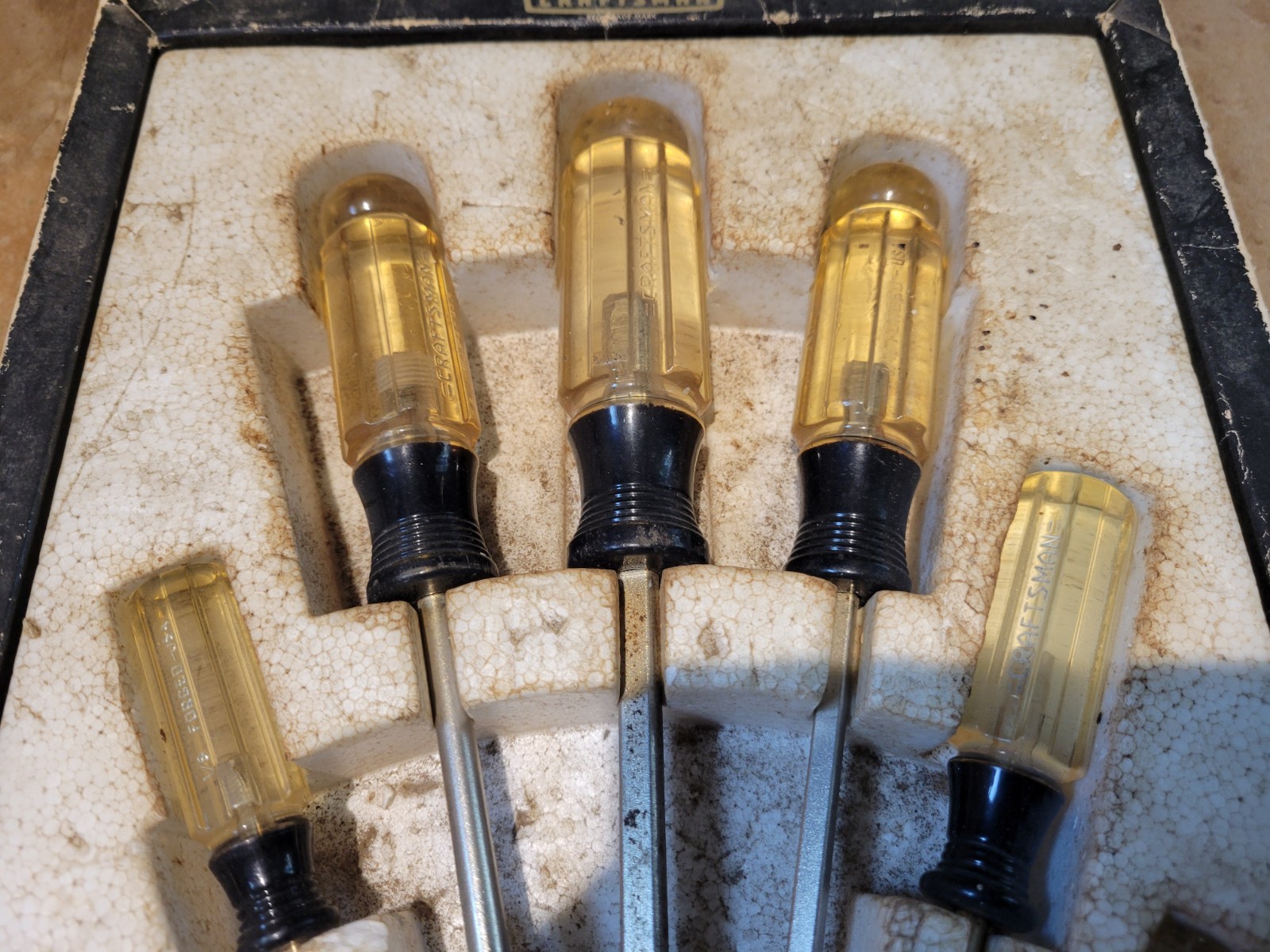 Craftsman 7 Piece Screwdriver Set Gold-Plated 41087 Hard To Find