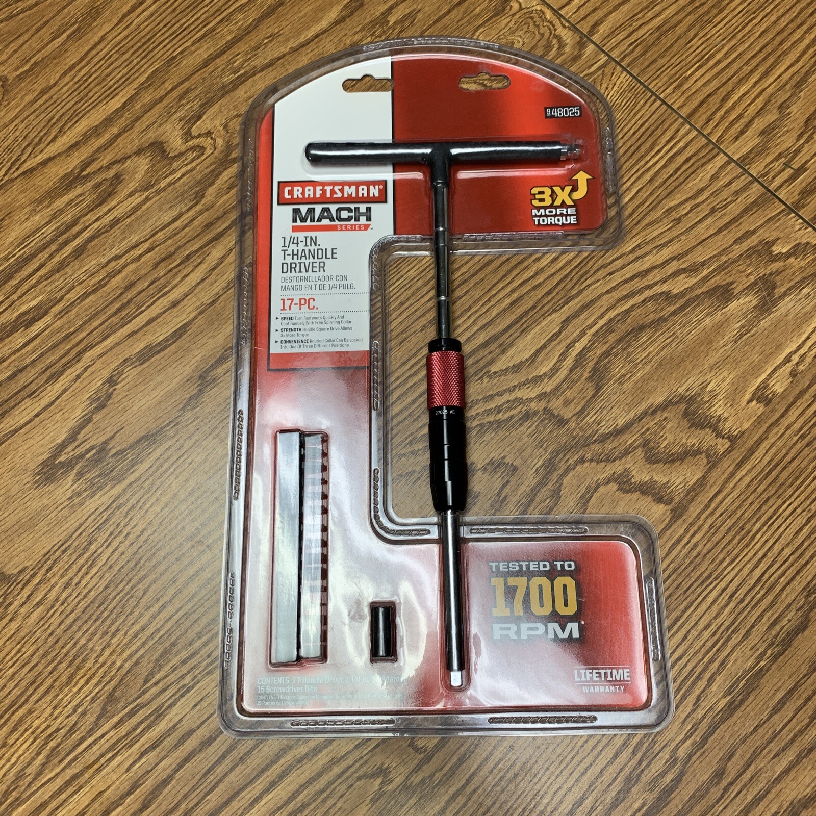 CRAFTSMAN 948025 17 Pieces 1/4″ T-Handle Driver and Bit Set