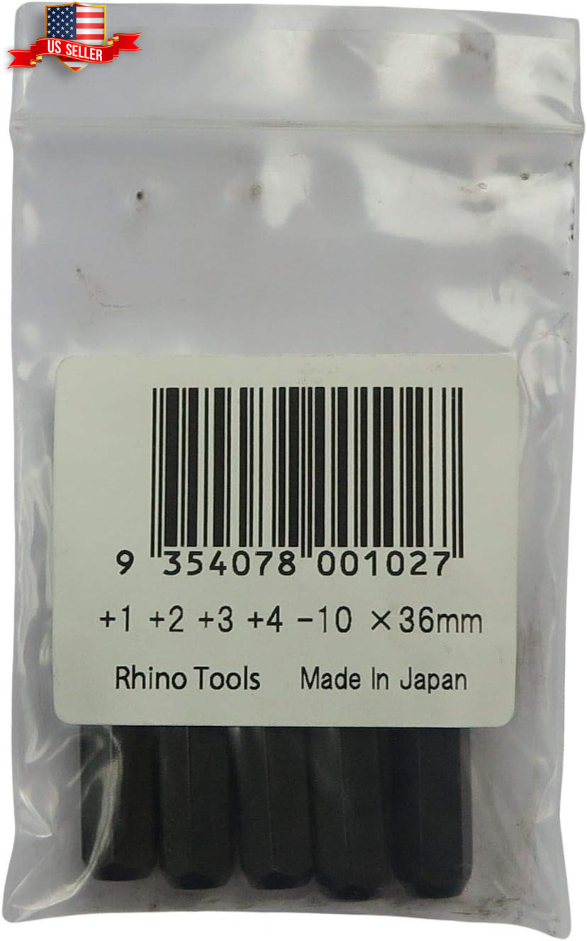 5/16″ JIS Impact Screwdriver Bits | Made in Japan | +1 +2 +3 +4-10 (36Mm Long)