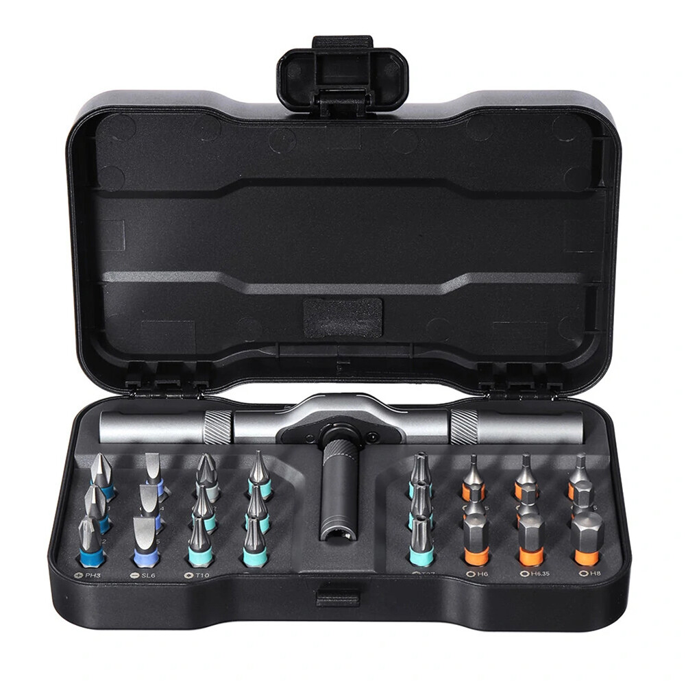 25pcs 24 In 1 Screwdriver Bit Magnetic Hex Head Repair Ratchet Wrench Tool Kit