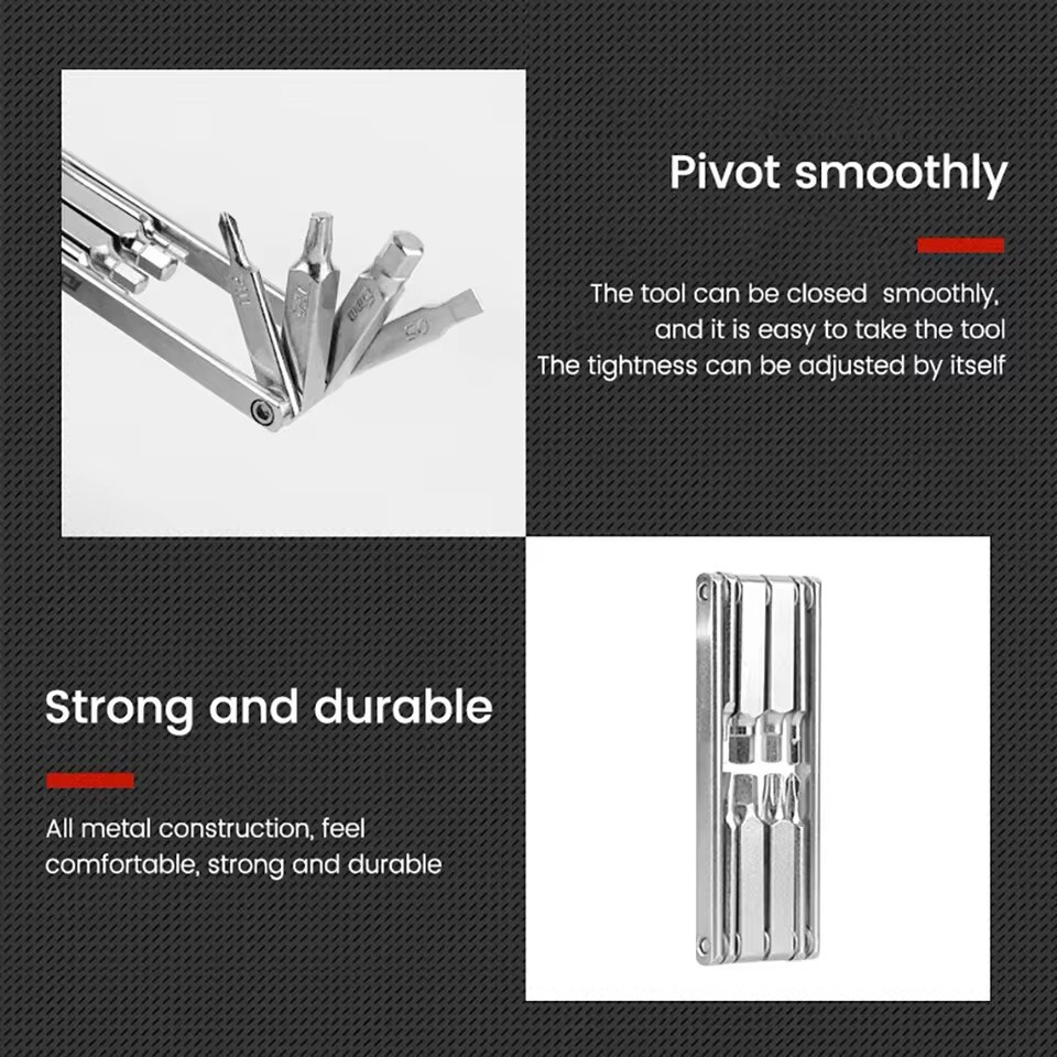 Universal Pocket travel Folding Tool Set with Screwdrivers and Wrenches