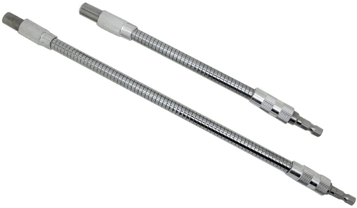 2Pc Flexible Extension Drill Bit Holder Shaft Impact Driver for Hand Ratchet 1/4