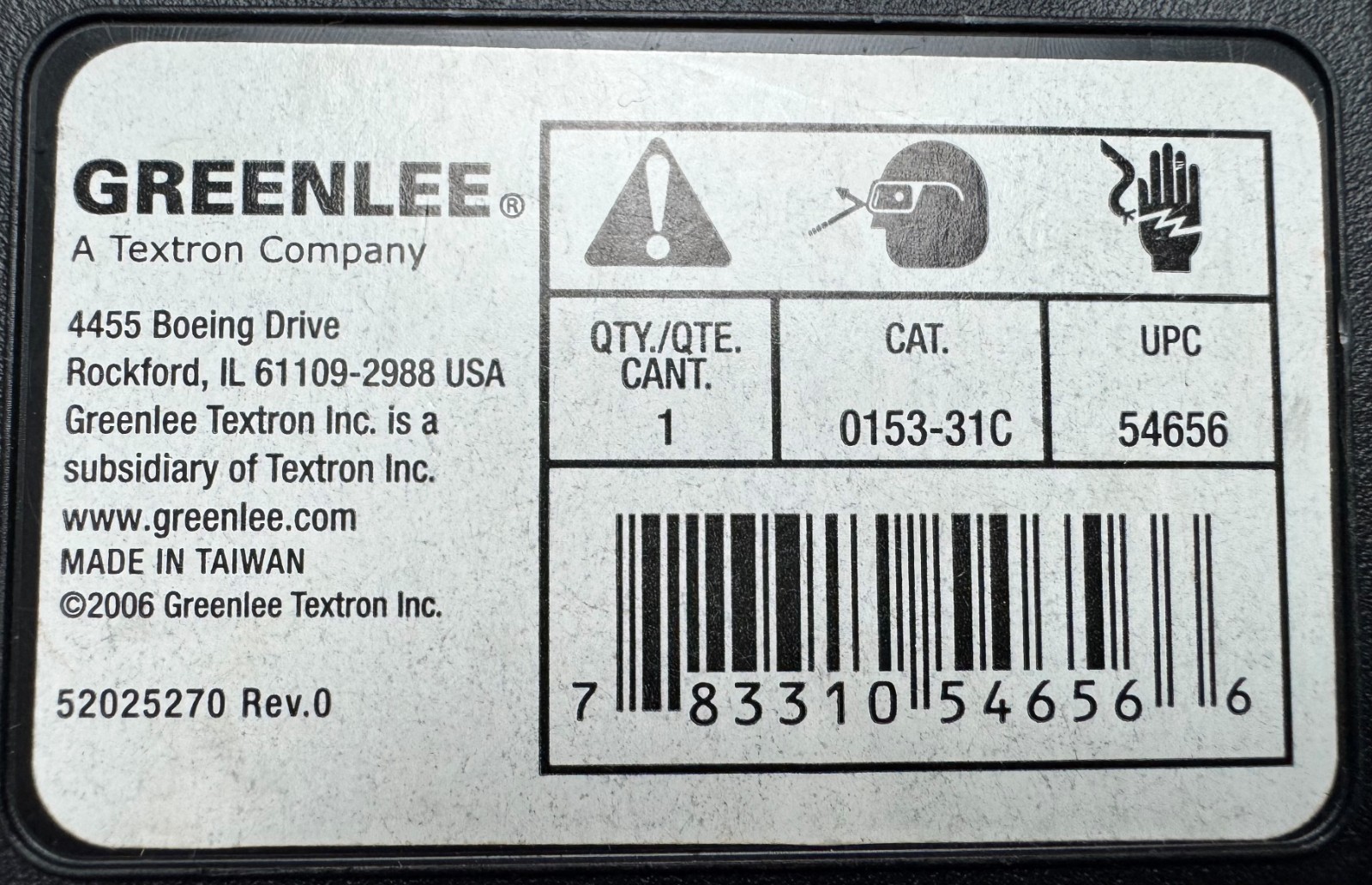 Greenlee 0153-31C Heavy‑Duty Phillips Tip #1 x 3″ Screwdriver