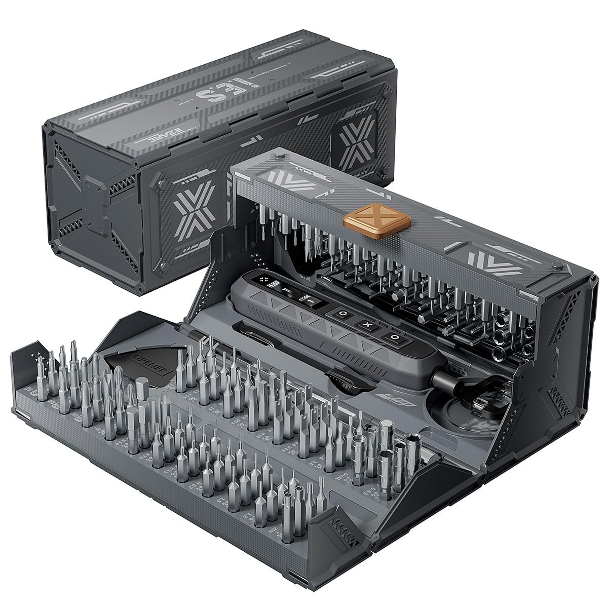 181-in-1 Cordless Electric Screwdriver Set, 3 Torque Settings, 160 Magnetic Bits
